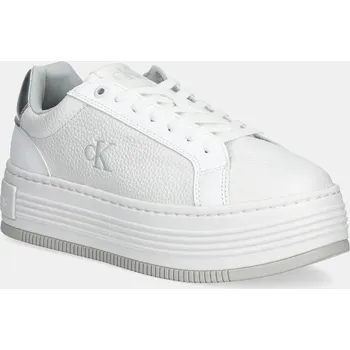 Pánské tenisky Sneakers boty Calvin Klein Jeans BOLD FLATF LOW LACE MG YW0YW01766 bílá 00X, EUR 41