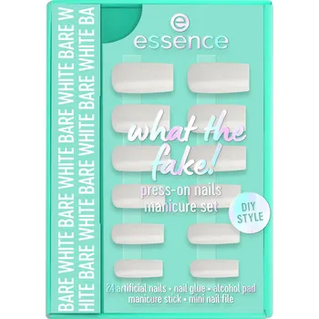 Umělé nehty essence Sada s umělými nehty What the Fake! Press-On 04 Bare White + 2 měsíce na vrácení zboží