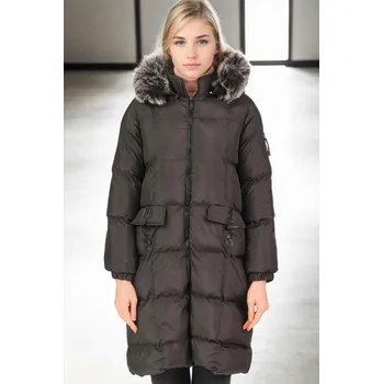 Z9706 DEWBERRY WOMEN'S JACKET-BLACK dewberry černá | šedá 3462576