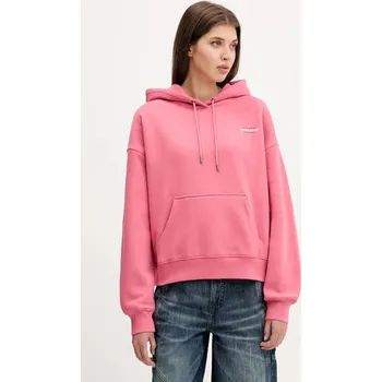 Dámská mikina Mikina Guess Jeans dámská, černá barva, s kapucí, s potiskem, W4BQ21 KC811 W4BQ21.KC811 30A, vel. M