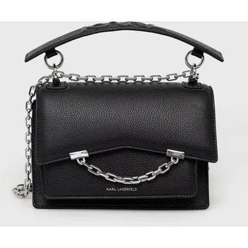 Kabelka Kožená kabelka Karl Lagerfeld 225W3081 černá 99X, vel. ONE SIZE