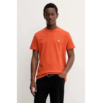 Bavlněné tričko Tommy Jeans pánské, žlutá barva, DM0DM20322 22X, vel. XL