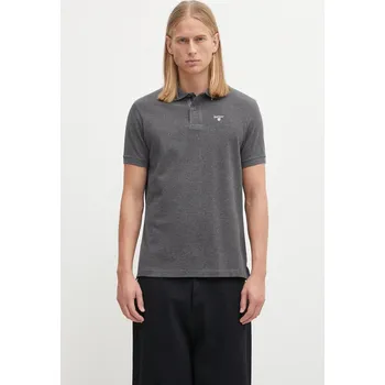 Pánské tričko Bavlněné polo tričko Barbour Tartan Pique Polo zelená barva, s aplikací, MML0012, M, 90Y