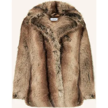 Dámský kabát Reiss Dámská Bunda Z Umělé Kožešiny Laila, světle hnědá, 34