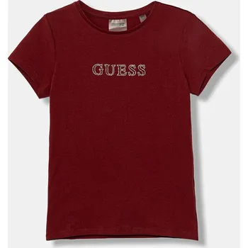 Dívčí tričko Dětské tričko Guess J4RI49.J1314.9BYA burgundské 83X, vel. 158-166