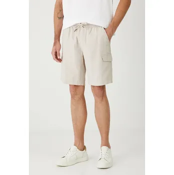 Lněné kraťasy Medicine pánské, béžová barva RS25.SZMB10 08M, vel. M