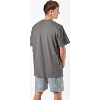 Pánské pyžamo Pánské pyžamo Gina 79192P - bavlna Šedá S