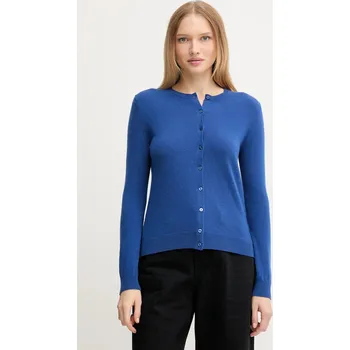 Dámský svetr Vlněný kardigan United Colors of Benetton 1002D5485 modrá 57X, vel. M