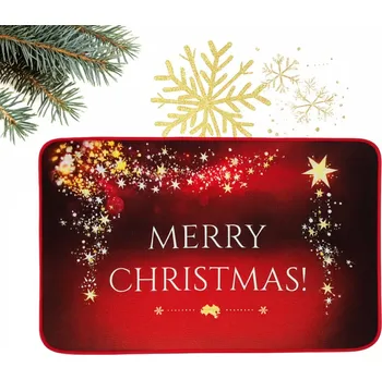 Rohožka Vánoční rohožka Merry Christmas 60 × 90 cm, červená