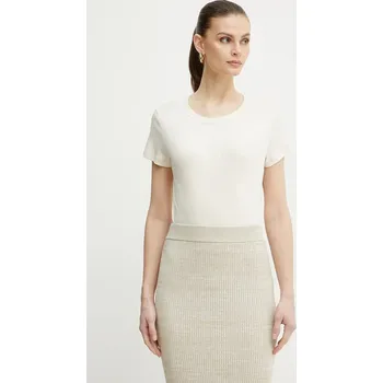 Pánské tričko Bavlněné tričko Marella LANGUE 2513971025 béžová 01F, vel. L