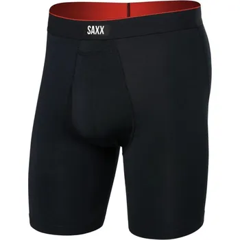Pánské spodní prádlo boxerky SAXX MULTI-SPORT MESH LONG BOXER BRIEF FLY black - M