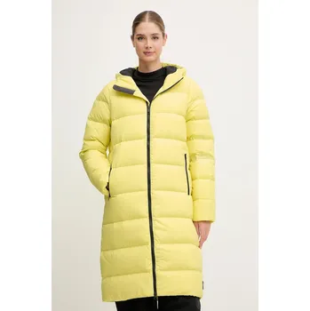 Péřová bunda Jack Wolfskin Frozen Palace dámská, šedá barva, 1204133 10X, vel. XS