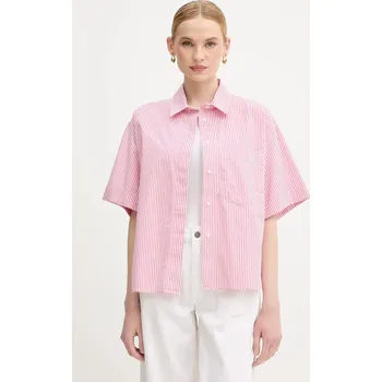 Pánská košile Košile United Colors of Benetton 5SZRDQ0C0 růžová 38X, vel. L