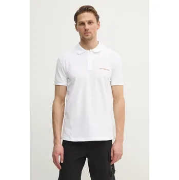 Pánské tričko Polo tričko Calvin Klein Jeans J30J325664 bílá 00A, vel. S