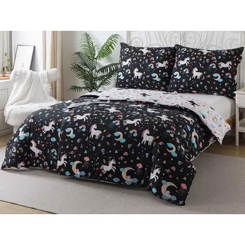 Povlečení XPOSE® Bavlněné Renforcé povlečení JEDNOROŽCI DUO 140x200 cm, 70x90 cm, Bavlna RENFORCÉ + Prodloužená možnost vrácení zboží do 50 dnů