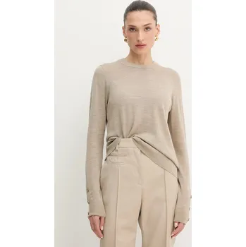 Dámský svetr Vlněný svetr MICHAEL Michael Kors dámský, béžová barva, MT5619D4VR 80X, vel. L