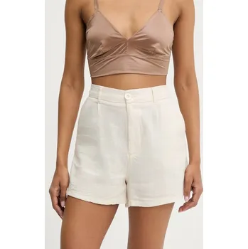 Dámské kraťasy Kraťasy Answear.LAB dámské, béžová barva, high waist BS3048.tos 01X, vel. L