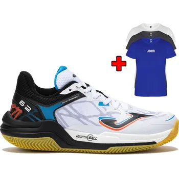 Pánská sportovní obuv Badmintonová obuv JOMA V6.2 2502 WHITE + bonus TRIČKO - UK 9,5