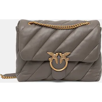 Kabelka Kožená kabelka Pinko béžová barva, 100037 A0F2 100037.A0F2 90Y, vel. ONE SIZE