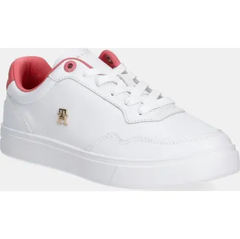 Pánská obuv Kožené tenisky Tommy Hilfiger ESSENTIAL ELEVATED COURT SNEAKER FW0FW08680 bílá 00X, EUR 38
