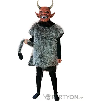 Karnevalový doplněk Vesta Čert s ocasem - šedá Velikost: L/XL