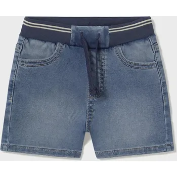 Chlapecké kraťasy Dětské riflové kraťasy Mayoral soft denim jogger 1248.3H.Baby.PPYA modrá 95X, vel. 80