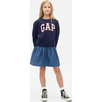Oblečení a móda GAP Dívčí Dětské oversize šaty GAP Modrá XS (2947323)
