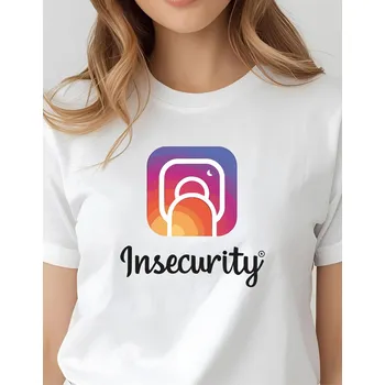 Dámské tričko Dámské tričko - Insecurity - Parodie Barva: Růžová, Velikost: 2XL