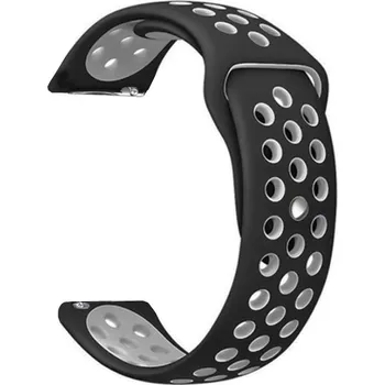 Příslušenství k chytrým hodinkám Madvell Sportovní silikonový řemínek černá s šedou 22mm