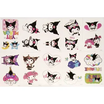 Odstranitelné tetování Dětské dočasné tetování - SANRIO - KUROMI - 10 ks (C) (Značka: SPADABRAVO)