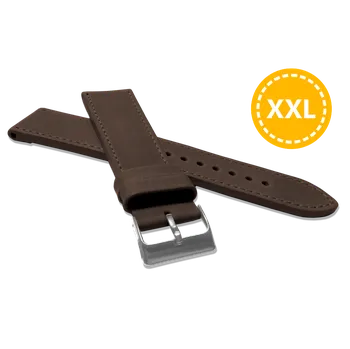 Řemínek na hodinky Hnědý kožený prodloužený řemínek LAVVU Sport Top Grain LSAXC Šířka řemínku: 8mm