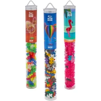 ostatní stavebnice 2+1 Plus-Plus (100ks) Tuba Basic Neon Plameňák