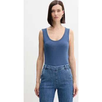 Bavlněný top United Colors of Benetton 3GA2DH010 modrá 95A, vel. XS