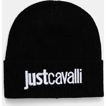Čepice Čepice z vlněné směsi Just Cavalli 77QAZK01.ZG239 černá 99A, vel. ONE SIZE