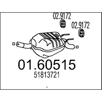 Auto-moto Zadní tlumič výfuku MTS 01.60515