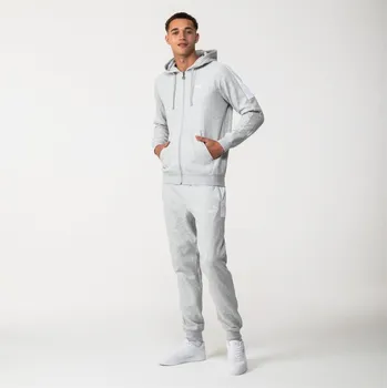 Puma Fleece Tracksuit Grey/White XS