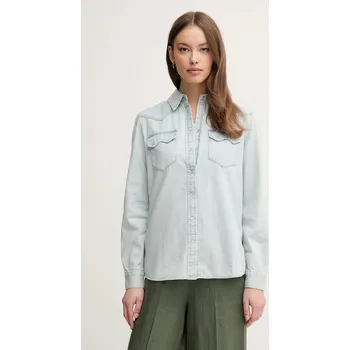 Pánská košile Džínová košile United Colors of Benetton 5RZKDQ06T modrá 50A, vel. L