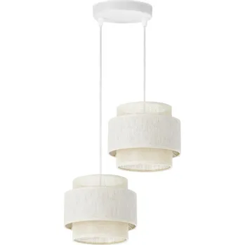 Lustr na lanku BOHO 2xE27/60W/230V krémová/juta