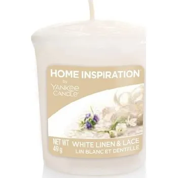 Svíčka Home Inspiration White Linen & Lace Votivní Svíčka