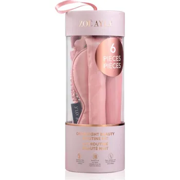Zoë Ayla Overnight Beauty kartáč na vlasy 1 ks + set na natáčení vlasů 1 ks + maska na spaní 1 ks
