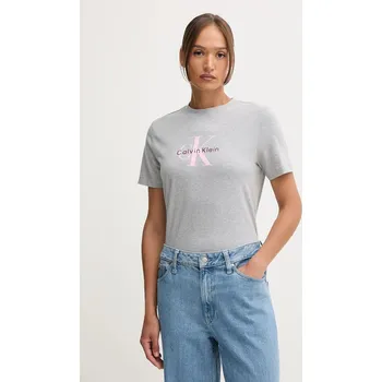 Dámské tričko Bavlněné tričko Calvin Klein Jeans dámské, bílá barva, LV047B865G 09M, vel. XS