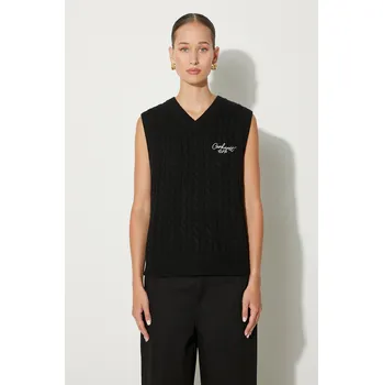 Vlněná vesta Carhartt WIP Signature Vest Sweater, XS, černá, 99X