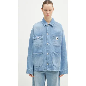 Dámská bunda Džínová bunda Carhartt WIP W' OG Michigan Coat modrá barva, přechodná, I031923.01ZO, M, 55X
