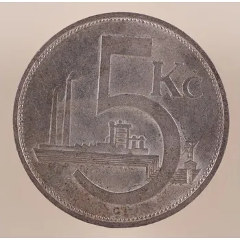 Československo - 5 Kč 1928, První republika - 7 g