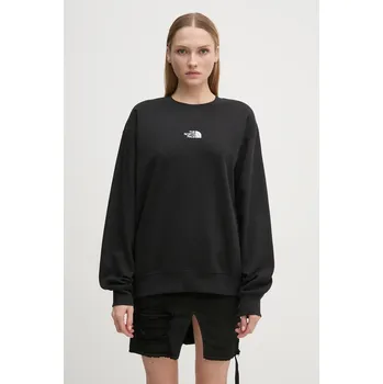 Dámská mikina Mikina The North Face Essential Crew dámská, černá barva, s aplikací, NF0A89EPJK31, XL, 99X