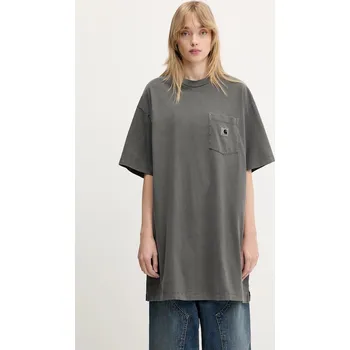 Bavlněné tričko Carhartt WIP S/S Nelson Grand T-Shirt, XS, šedá, 90X