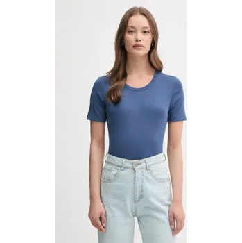 Bavlněné tričko United Colors of Benetton 3GA2E16A0 modrá 95A, vel. L