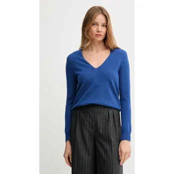 Dámský svetr Vlněný svetr United Colors of Benetton dámský, modrá barva, 1002D401Y 57X, vel. M