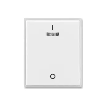 ABB ELEMENT Ovladač 3558E-A00933 01 jednoduchý s potiskem a čirým průzorem (pro spínače řaz. 3S), bílá/ledová bílá