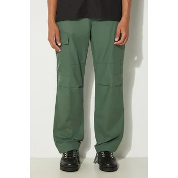 Pánské kalhoty Bavlněné kalhoty Carhartt WIP Regular Cargo Pant zelená barva, jednoduché, I032467.29N02, 32/32, 97X